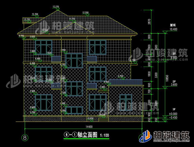 背立面图